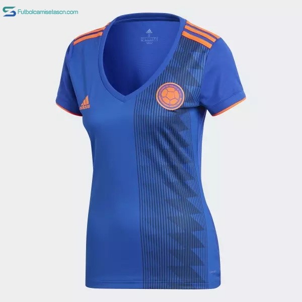 Camiseta Colombia 2ª Mujer 2018 Azul